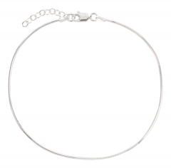 Fußkettchen Schlangenkette 925 Silber 1mm Modell 59