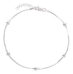 Fußkettchen Schlangenkette 925 Silber 1mm Modell 60