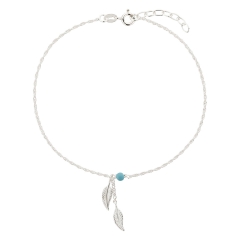 Fußkettchen Singapurkette 925 Silber 1mm Modell 61