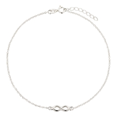 Fußkettchen Ankerkette 925 Silber 1mm Modell 62