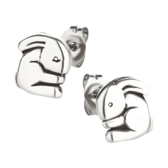 Ohrstecker 925 Silber Hase