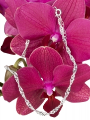 Fußkettchen Singapurkette 925 Silber 2mm Modell 49