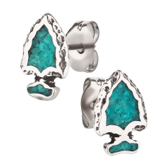 Ohrstecker 925 Silber Pfeilspitze Türkis