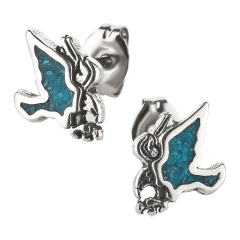 Ohrstecker 925 Silber Adler Türkis