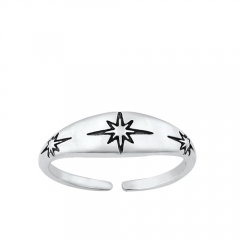 Zehenring 925 Silber Stern 4