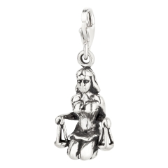 Sternzeichen Charm / Anhänger 925 Silber Waage
