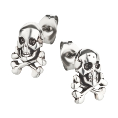 Ohrstecker 925 Silber Totenkopf