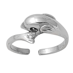 Zehenring 925 Silber Delfin 1