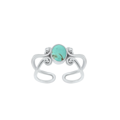 Zehenring 925 Silber Edelstein Türkis 3