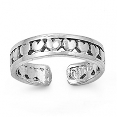Zehenring 925 Silber Herz 10