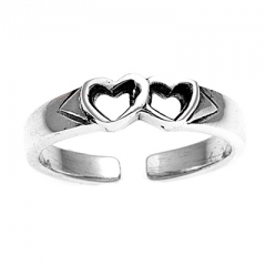 Zehenring 925 Silber Herz 3