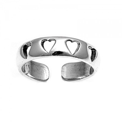 Zehenring 925 Silber Herz 5