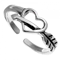 Zehenring 925 Silber Herz 6