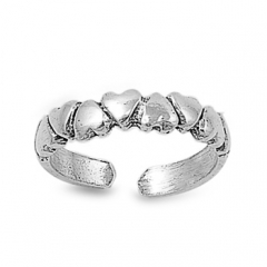 Zehenring 925 Silber Herz 8