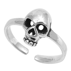Zehenring 925 Silber Totenkopf