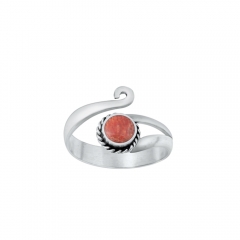 Zehenring 925 Silber Edelstein Karneol 2