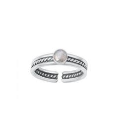 Zehenring 925 Silber Edelstein Mondstein