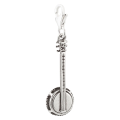 Charm / Anhänger 925 Silber Banjo