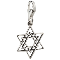 Charm / Anhänger 925 Silber Davidstern