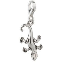 Charm / Anhänger 925 Silber Gecko / Eidechse