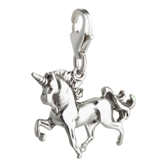 Charm / Anhänger 925 Silber Einhorn