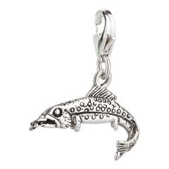 Charm / Anhänger 925 Silber Forelle