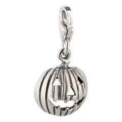 Charm / Anhänger 925 Silber Halloween Kürbis
