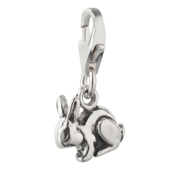 Charm / Anhänger 925 Silber Hase 1
