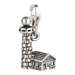 Charm / Anhänger 925 Silber Leuchtturm 1
