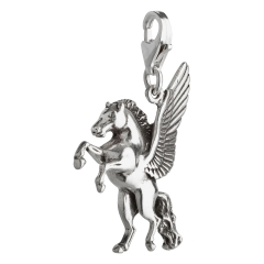 Charm / Anhänger 925 Silber Pegasus (einseitig bearbeitet)