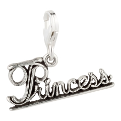 Charm / Anhänger 925 Silber Prinzessin