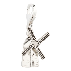 Charm / Anhänger 925 Silber Windmühle