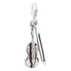 Charm / Anhänger 925 Silber Violine / Geige