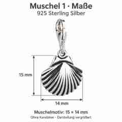 Charm / Anhänger 925 Silber Muschel 1